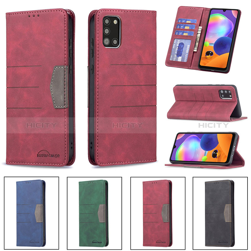 Custodia Portafoglio In Pelle Cover con Supporto B01F per Samsung Galaxy A31