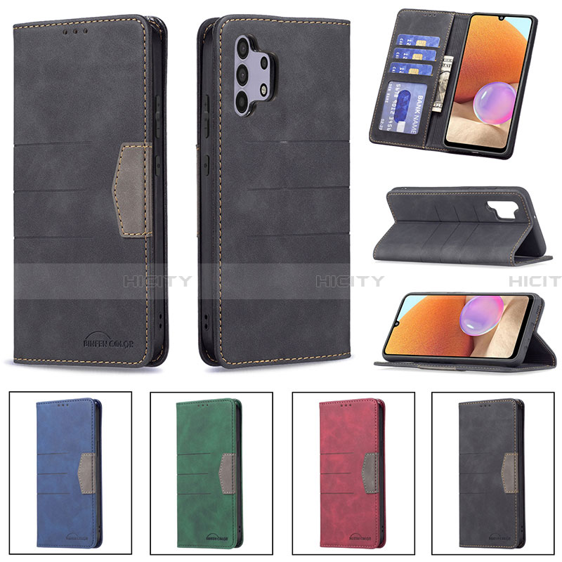 Custodia Portafoglio In Pelle Cover con Supporto B01F per Samsung Galaxy A32 4G