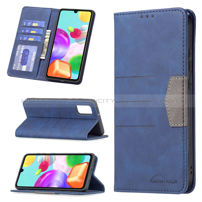 Custodia Portafoglio In Pelle Cover con Supporto B01F per Samsung Galaxy A41