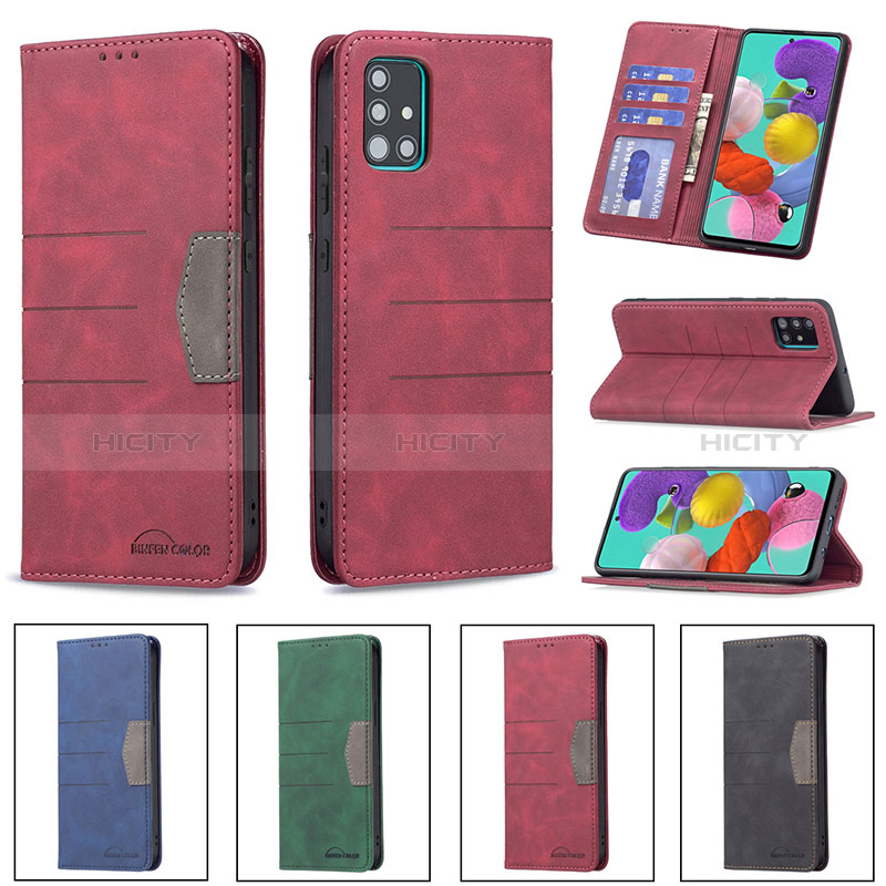 Custodia Portafoglio In Pelle Cover con Supporto B01F per Samsung Galaxy A51 4G