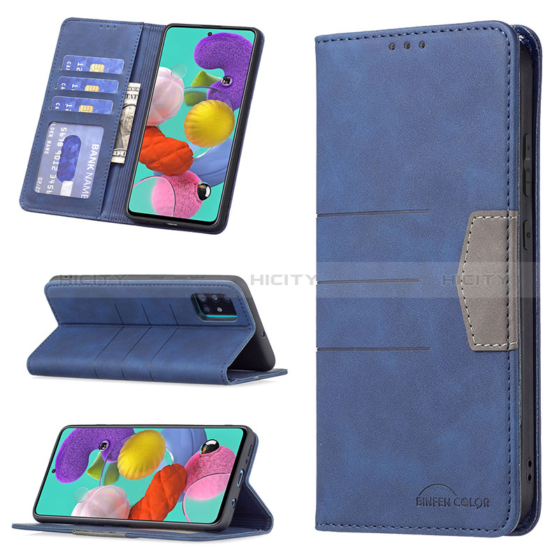 Custodia Portafoglio In Pelle Cover con Supporto B01F per Samsung Galaxy A51 5G