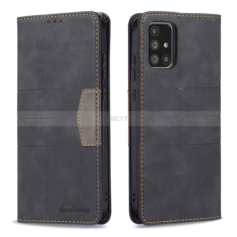 Custodia Portafoglio In Pelle Cover con Supporto B01F per Samsung Galaxy A71 5G Nero