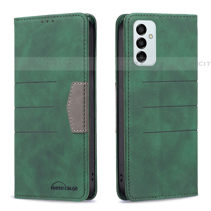 Custodia Portafoglio In Pelle Cover con Supporto B01F per Samsung Galaxy F23 5G Verde