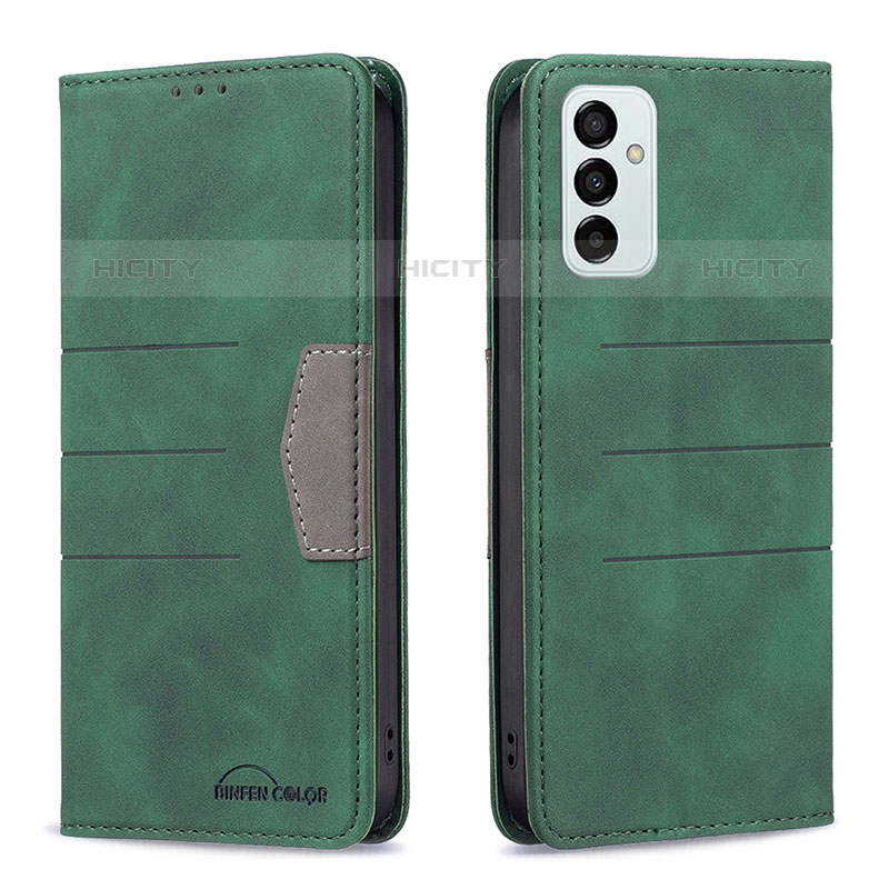 Custodia Portafoglio In Pelle Cover con Supporto B01F per Samsung Galaxy M23 5G Verde