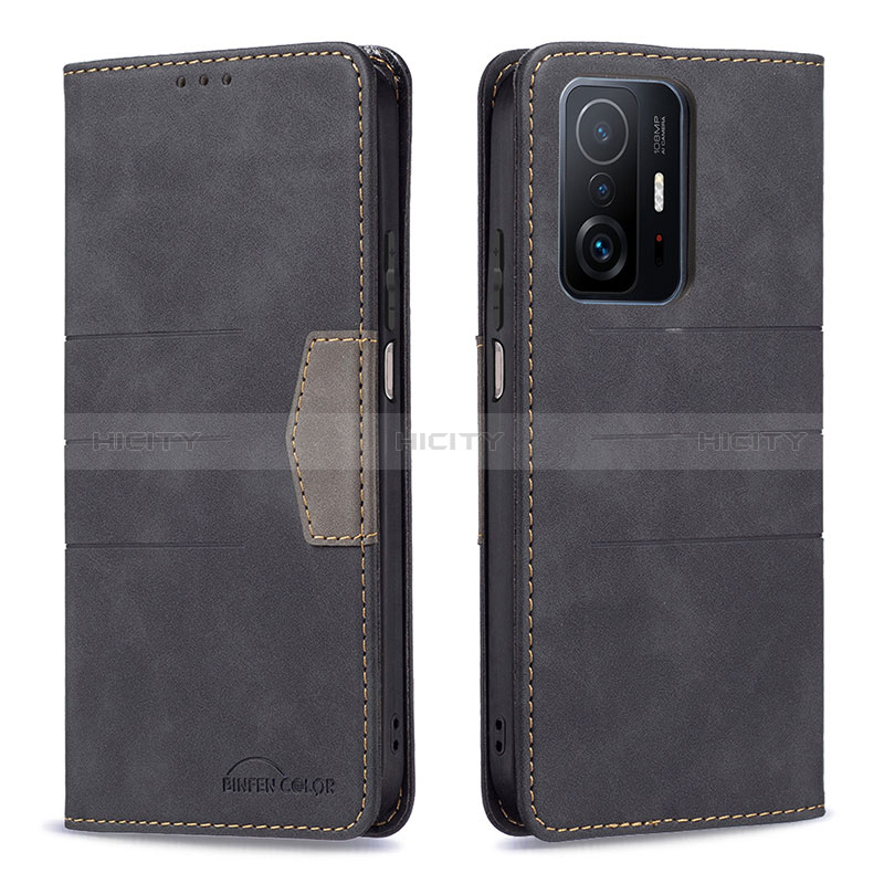 Custodia Portafoglio In Pelle Cover con Supporto B01F per Xiaomi Mi 11T 5G Nero