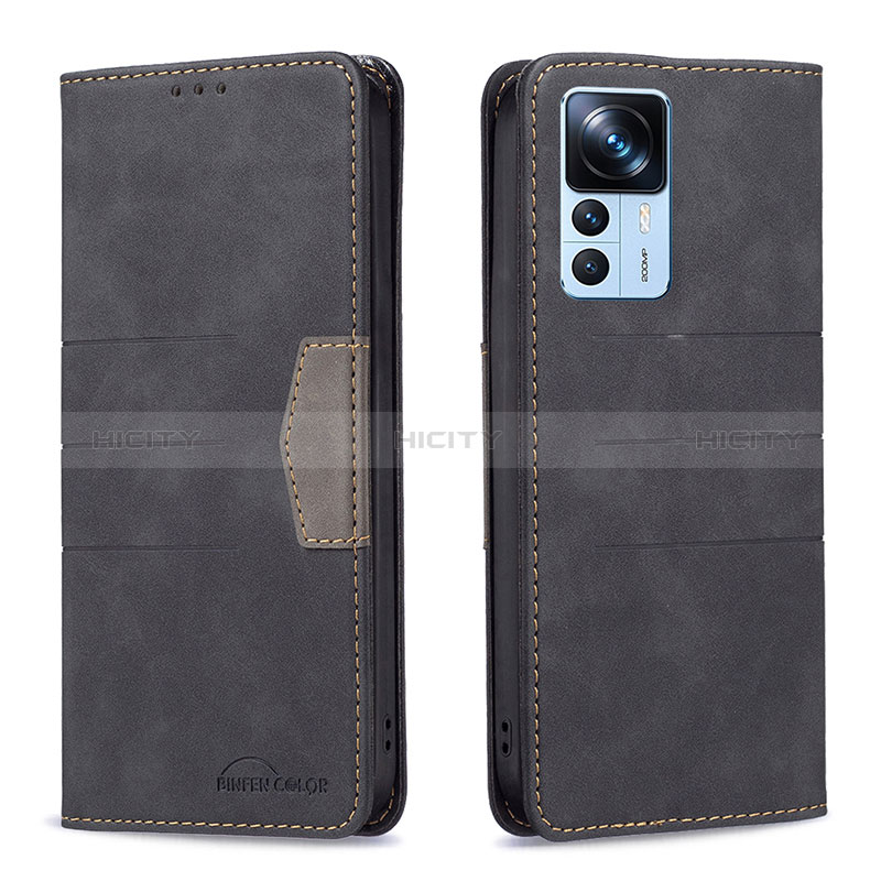 Custodia Portafoglio In Pelle Cover con Supporto B01F per Xiaomi Mi 12T 5G Nero