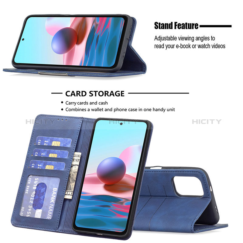 Custodia Portafoglio In Pelle Cover con Supporto B01F per Xiaomi Redmi Note 10S 4G