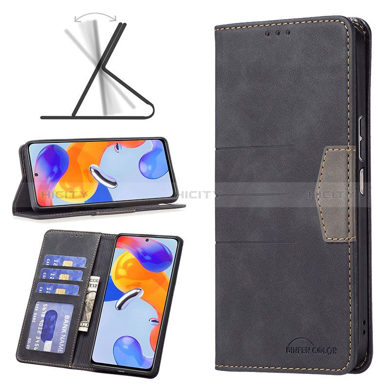 Custodia Portafoglio In Pelle Cover con Supporto B01F per Xiaomi Redmi Note 11 Pro 4G