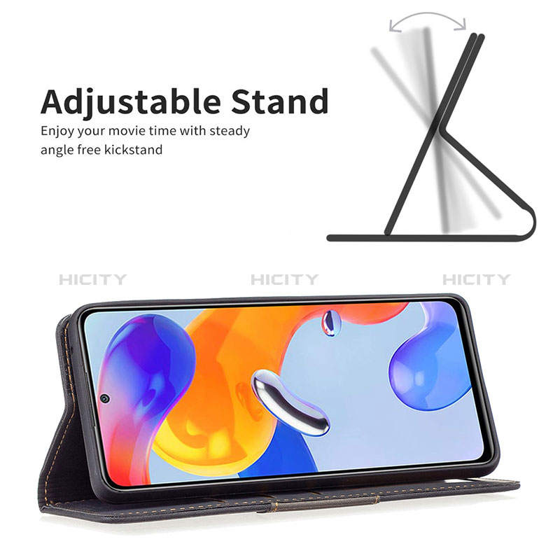 Custodia Portafoglio In Pelle Cover con Supporto B01F per Xiaomi Redmi Note 12 Pro 4G