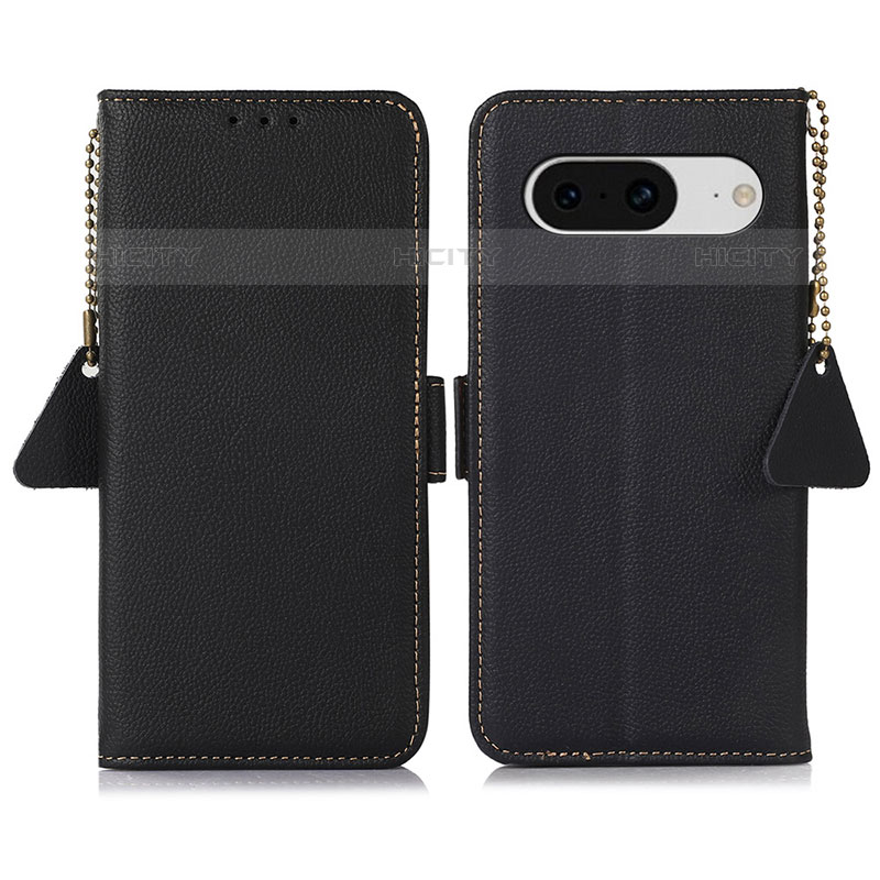 Custodia Portafoglio In Pelle Cover con Supporto B01H per Google Pixel 8 5G Nero