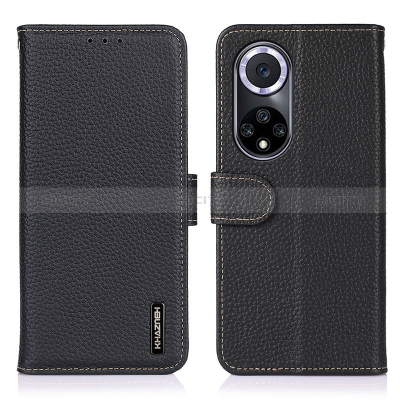 Custodia Portafoglio In Pelle Cover con Supporto B01H per Huawei Honor 50 5G Nero