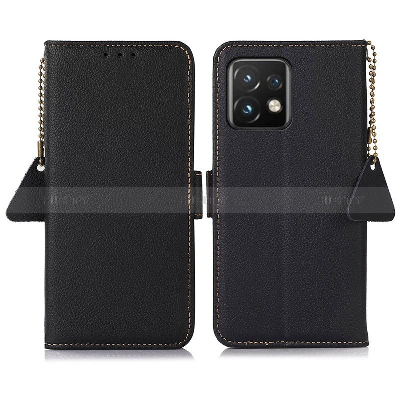 Custodia Portafoglio In Pelle Cover con Supporto B01H per Motorola Moto Edge 40 Pro 5G Nero