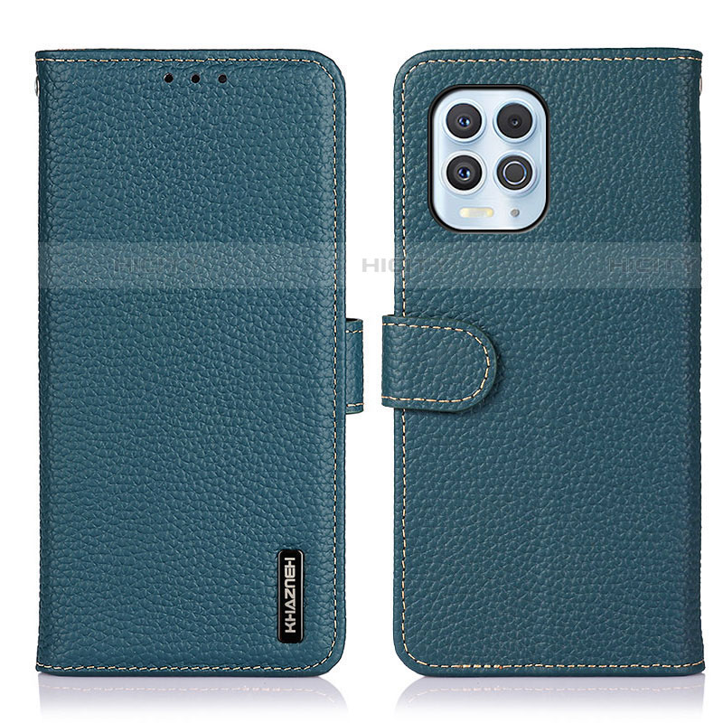 Custodia Portafoglio In Pelle Cover con Supporto B01H per Motorola Moto Edge S 5G Verde