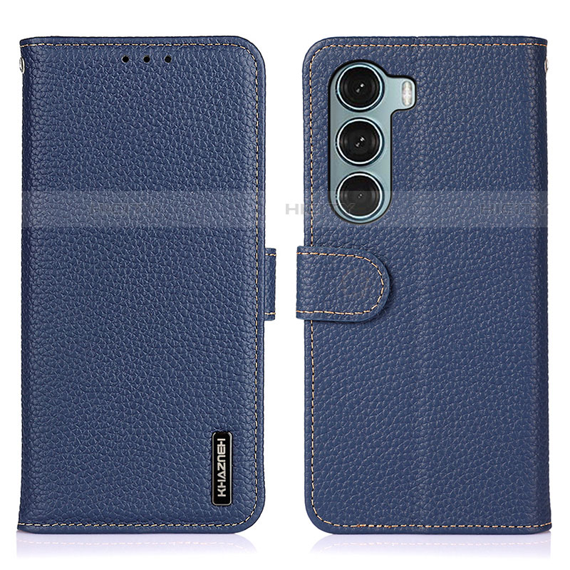 Custodia Portafoglio In Pelle Cover con Supporto B01H per Motorola Moto Edge S30 5G Blu