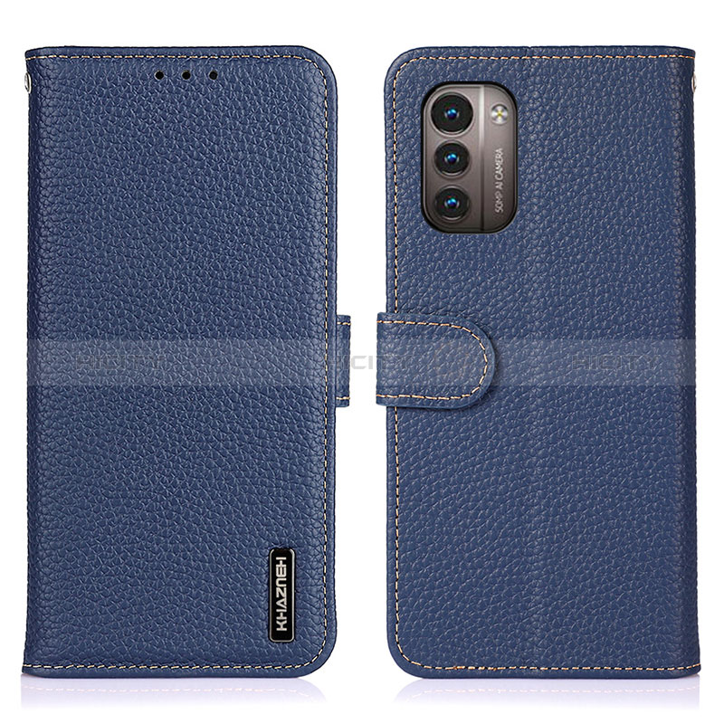 Custodia Portafoglio In Pelle Cover con Supporto B01H per Nokia G11 Blu