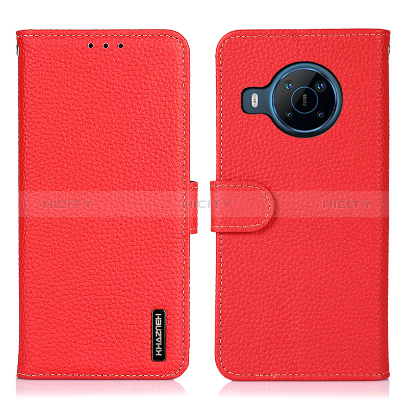 Custodia Portafoglio In Pelle Cover con Supporto B01H per Nokia X100 5G Rosso