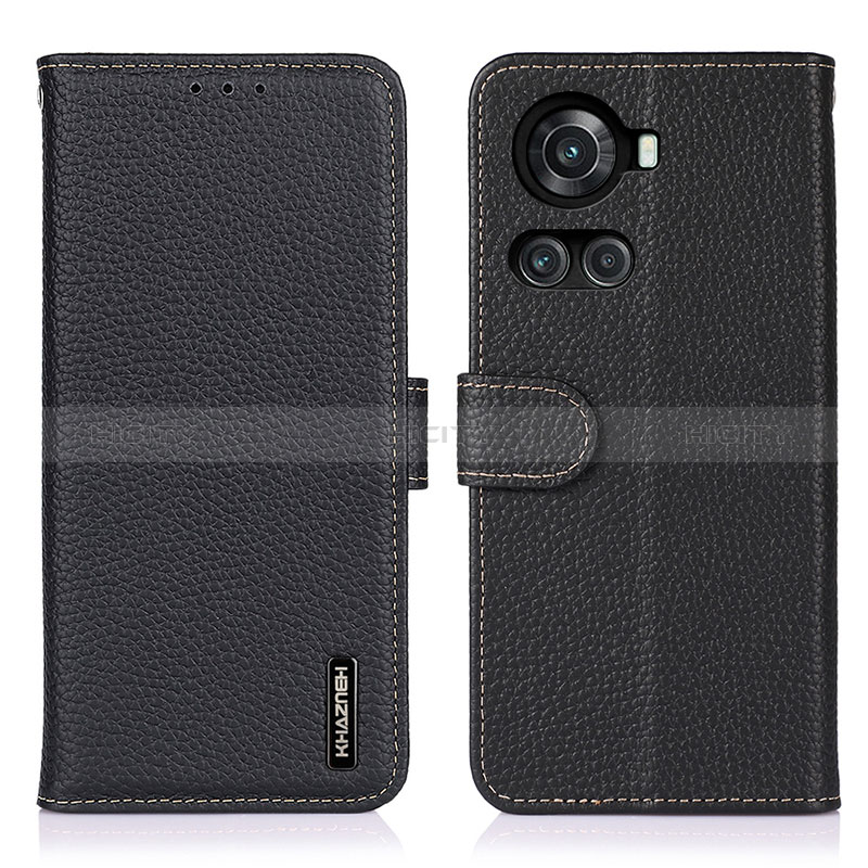 Custodia Portafoglio In Pelle Cover con Supporto B01H per OnePlus 10R 5G Nero