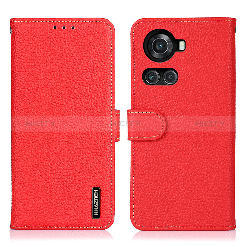 Custodia Portafoglio In Pelle Cover con Supporto B01H per OnePlus Ace 5G Rosso