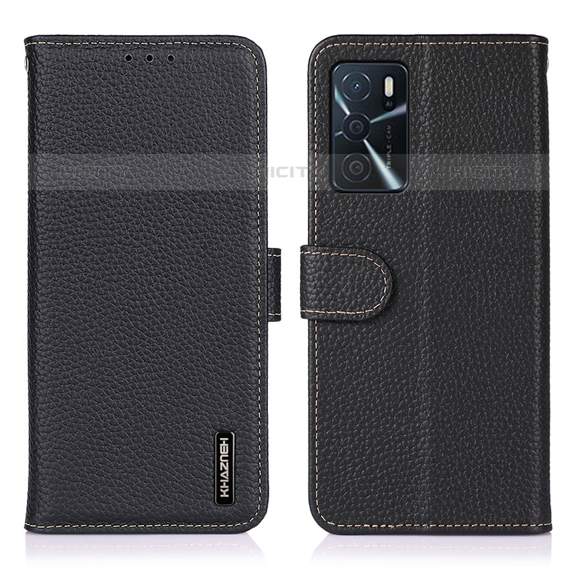 Custodia Portafoglio In Pelle Cover con Supporto B01H per Oppo A16s Nero