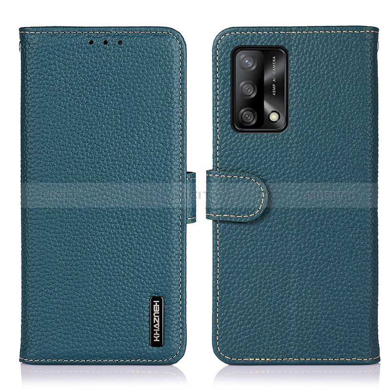 Custodia Portafoglio In Pelle Cover con Supporto B01H per Oppo A95 4G Verde