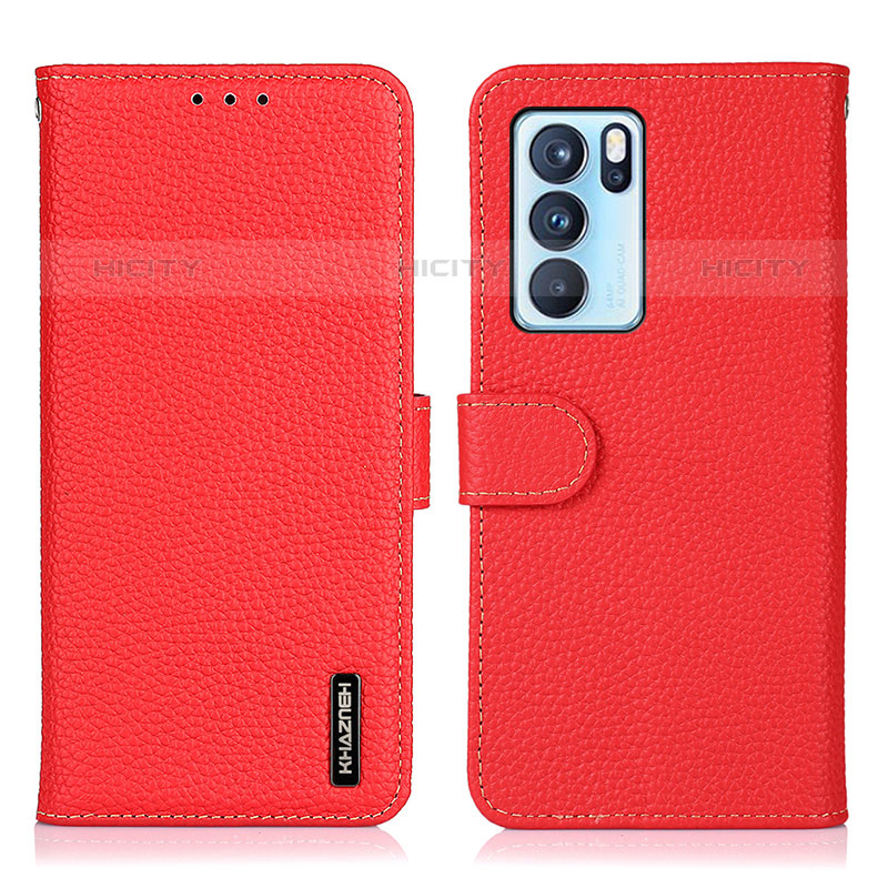 Custodia Portafoglio In Pelle Cover con Supporto B01H per Oppo Reno6 Pro 5G India