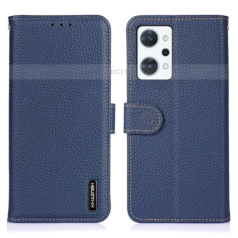 Custodia Portafoglio In Pelle Cover con Supporto B01H per Oppo Reno7 A Blu