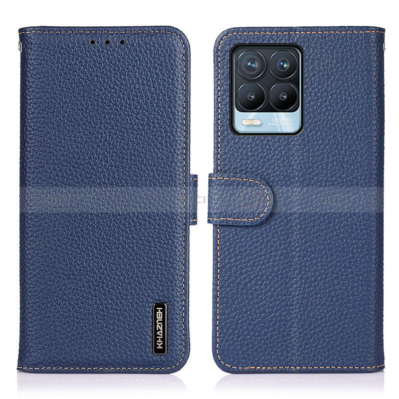 Custodia Portafoglio In Pelle Cover con Supporto B01H per Realme 8 Pro Blu