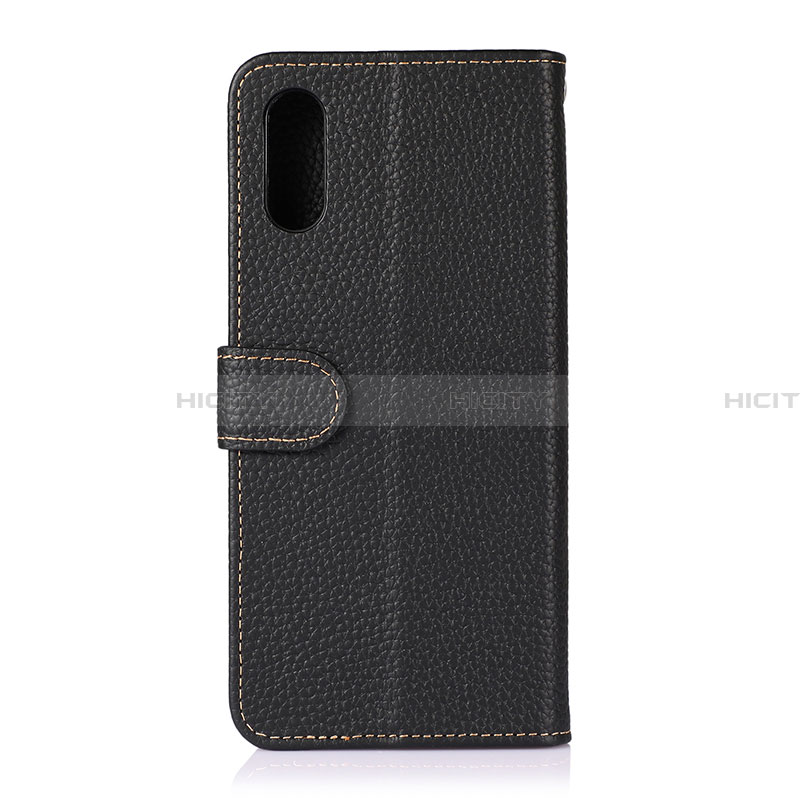 Custodia Portafoglio In Pelle Cover con Supporto B01H per Samsung Galaxy A02 Nero