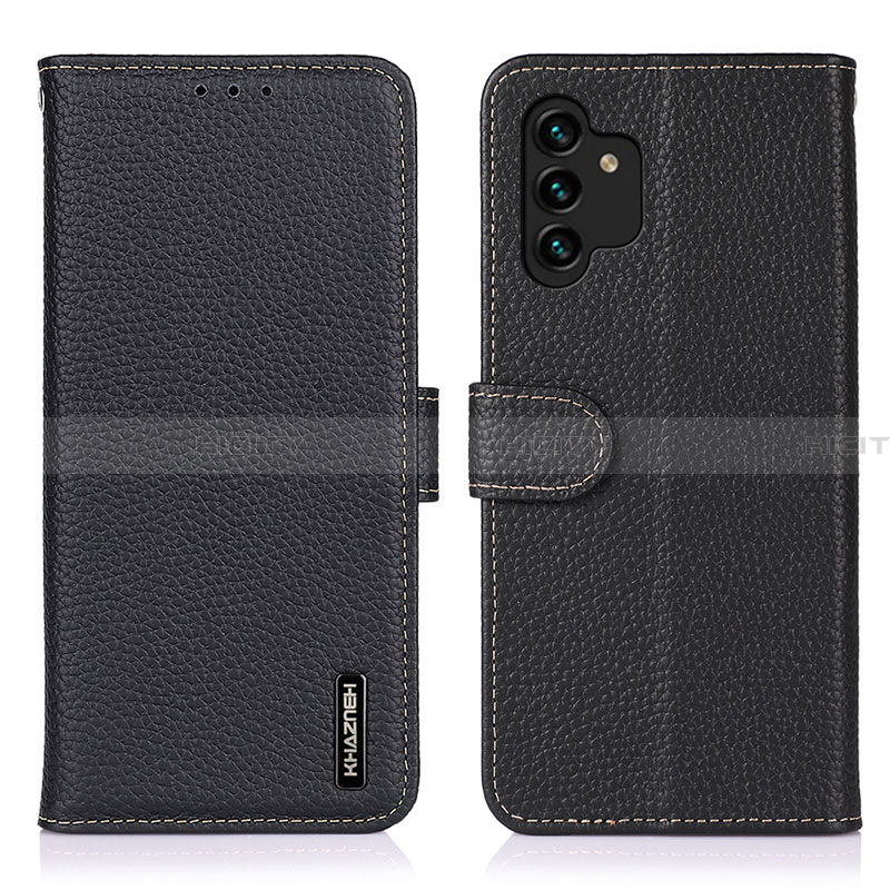 Custodia Portafoglio In Pelle Cover con Supporto B01H per Samsung Galaxy A13 4G Nero