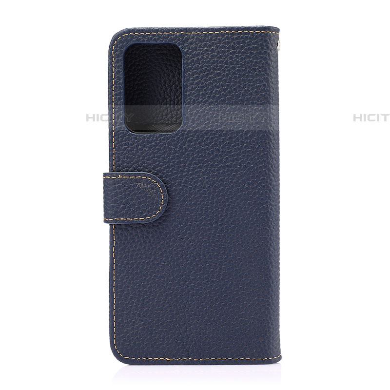 Custodia Portafoglio In Pelle Cover con Supporto B01H per Samsung Galaxy A52 4G Blu