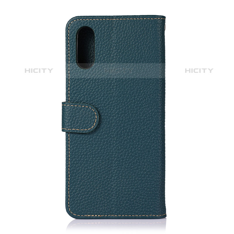 Custodia Portafoglio In Pelle Cover con Supporto B01H per Samsung Galaxy M02 Verde