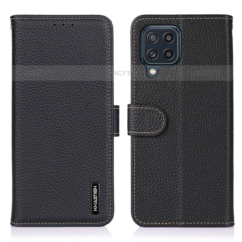 Custodia Portafoglio In Pelle Cover con Supporto B01H per Samsung Galaxy M32 4G Nero