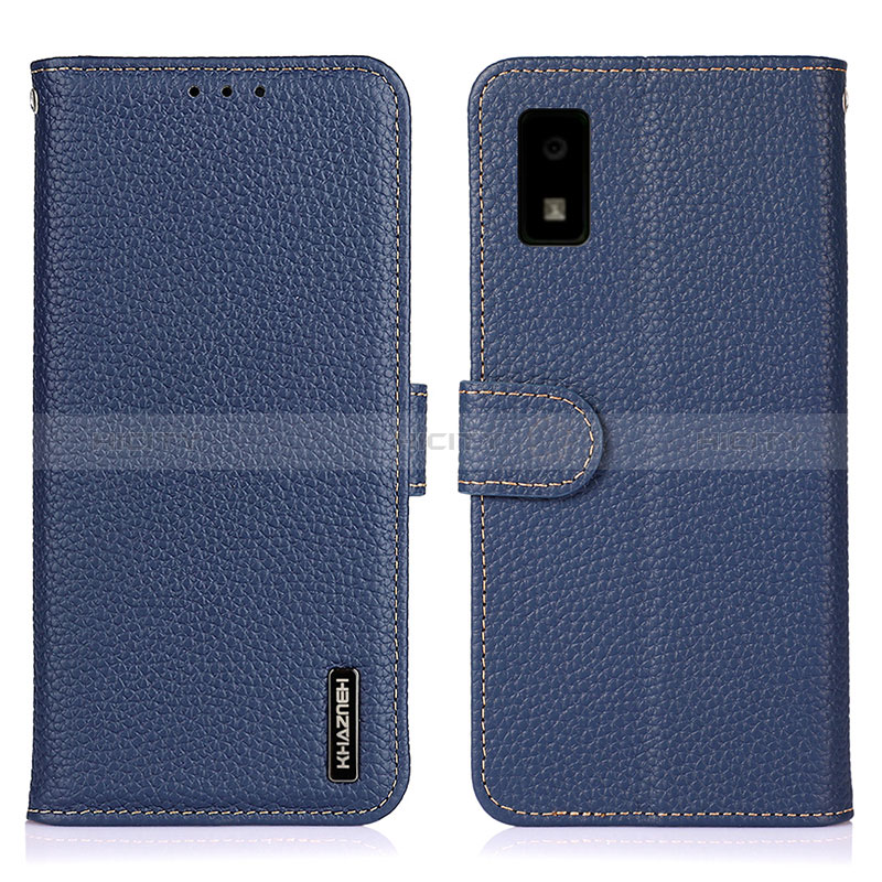 Custodia Portafoglio In Pelle Cover con Supporto B01H per Sharp Aquos wish Blu