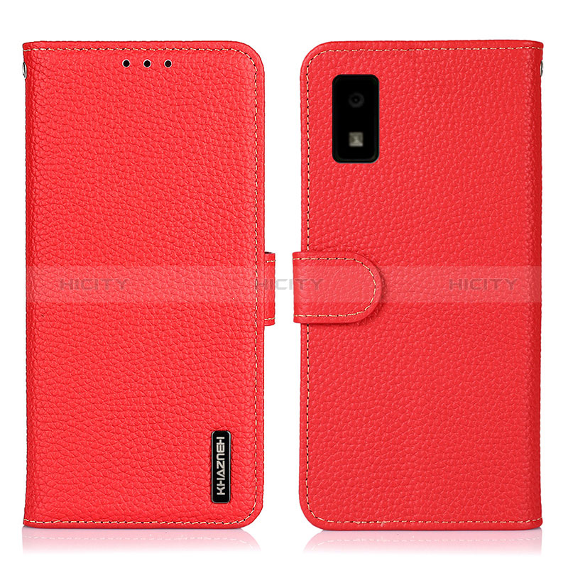 Custodia Portafoglio In Pelle Cover con Supporto B01H per Sharp Aquos wish2 Rosso