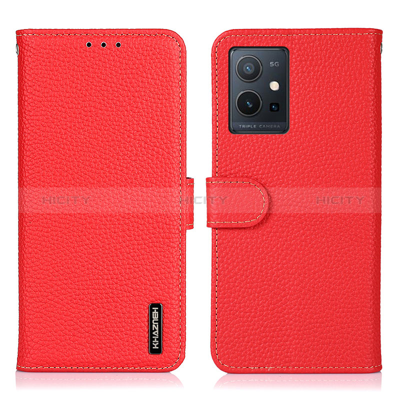 Custodia Portafoglio In Pelle Cover con Supporto B01H per Vivo Y52t 5G Rosso