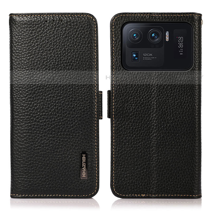 Custodia Portafoglio In Pelle Cover con Supporto B01H per Xiaomi Mi 11 Ultra 5G Nero