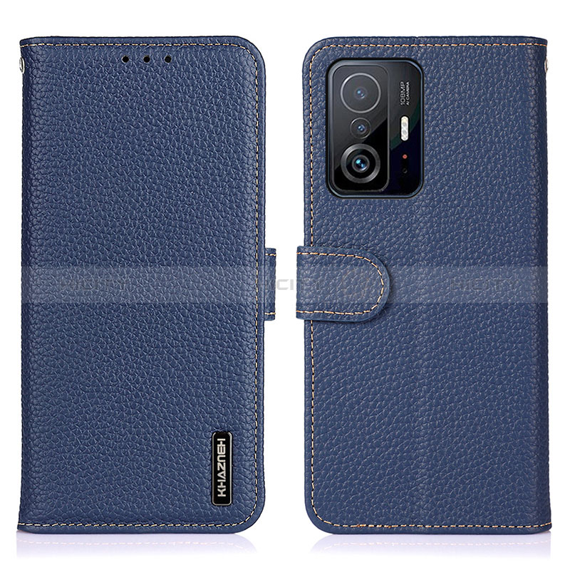 Custodia Portafoglio In Pelle Cover con Supporto B01H per Xiaomi Mi 11T Pro 5G Blu