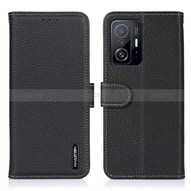 Custodia Portafoglio In Pelle Cover con Supporto B01H per Xiaomi Mi 11T Pro 5G Nero