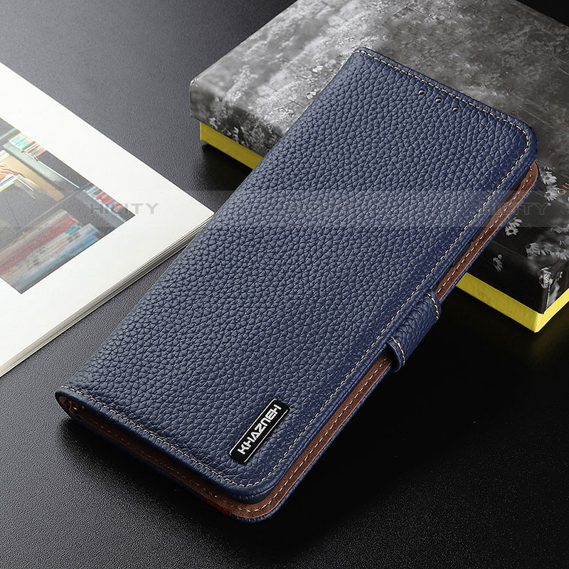 Custodia Portafoglio In Pelle Cover con Supporto B01H per Xiaomi Mi 12 Ultra 5G Blu