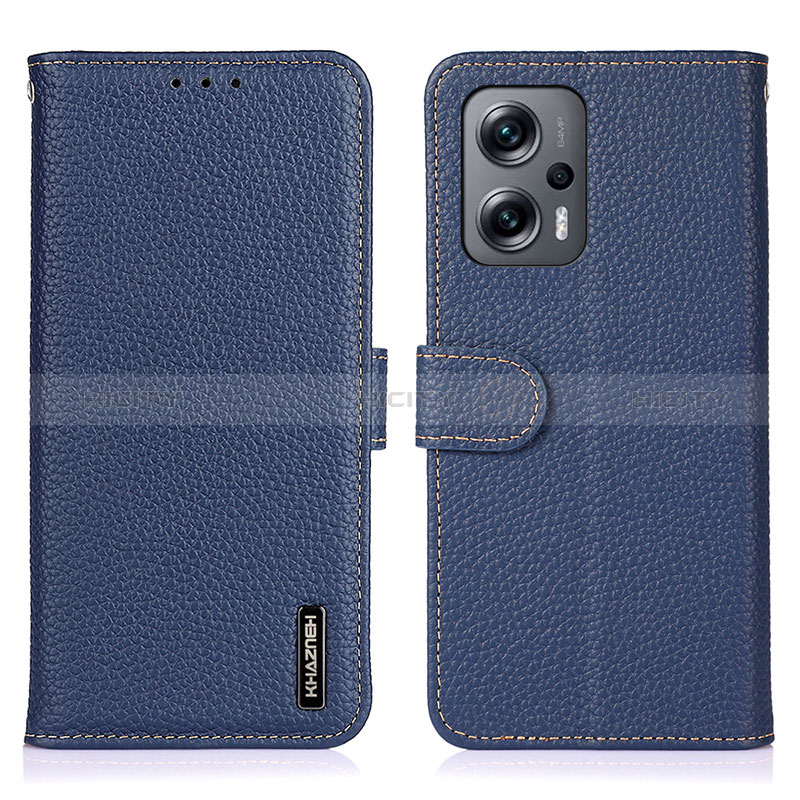 Custodia Portafoglio In Pelle Cover con Supporto B01H per Xiaomi Poco X4 GT 5G Blu