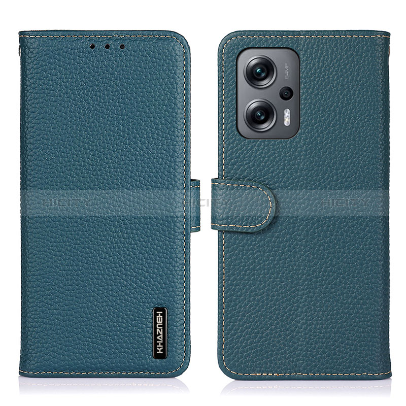 Custodia Portafoglio In Pelle Cover con Supporto B01H per Xiaomi Redmi K50i 5G Verde