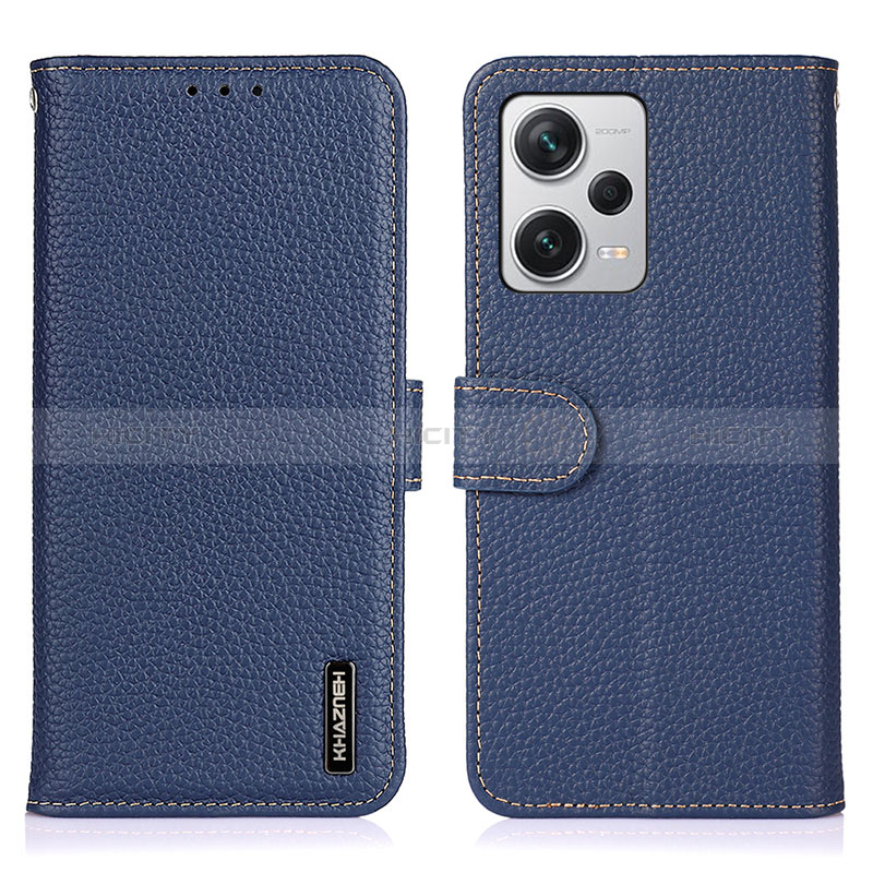 Custodia Portafoglio In Pelle Cover con Supporto B01H per Xiaomi Redmi Note 12 Explorer Blu