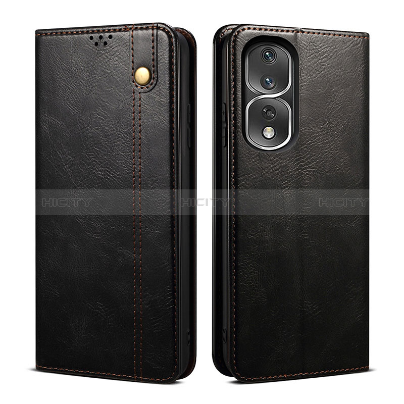 Custodia Portafoglio In Pelle Cover con Supporto B01S per Huawei Honor 80 Pro 5G Nero