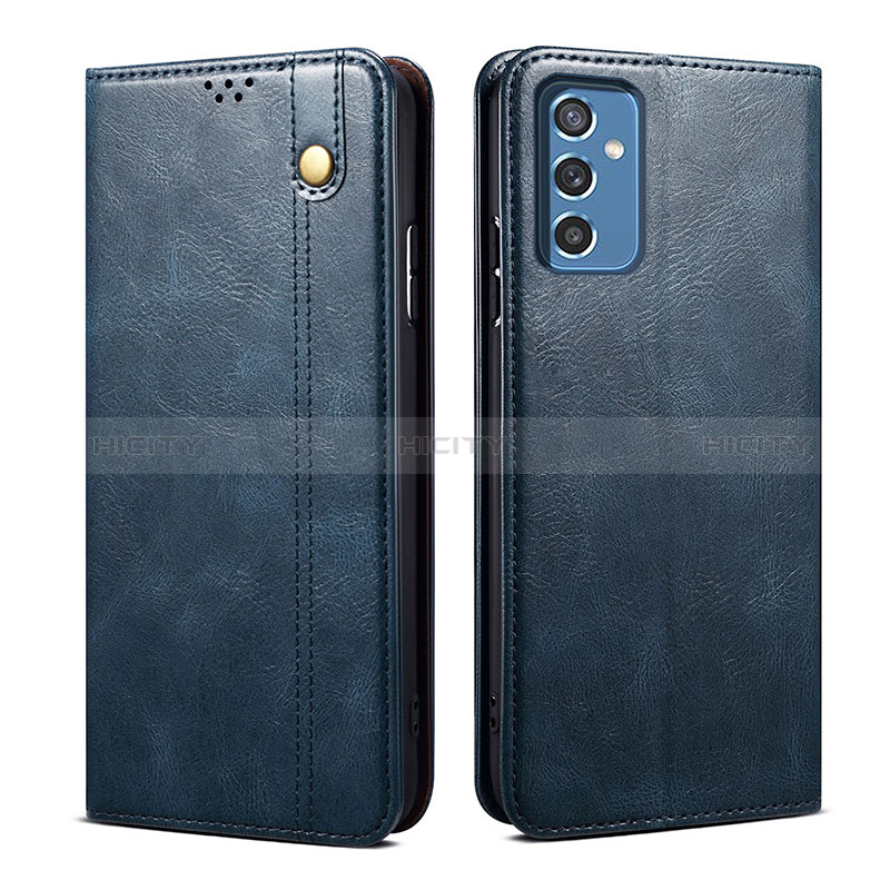 Custodia Portafoglio In Pelle Cover con Supporto B01S per Samsung Galaxy A04s Blu