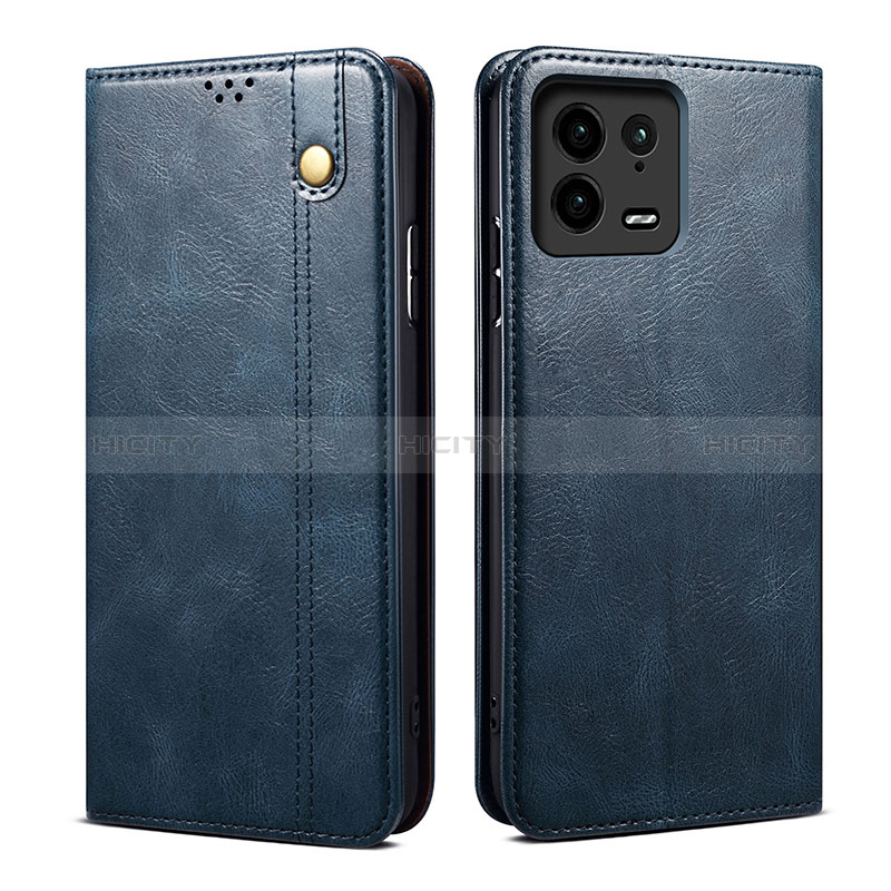 Custodia Portafoglio In Pelle Cover con Supporto B01S per Xiaomi Mi 13 Pro 5G Blu