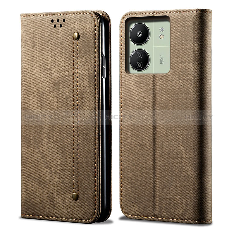 Custodia Portafoglio In Pelle Cover con Supporto B01S per Xiaomi Poco C65 Verde