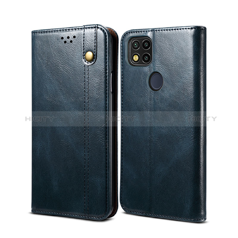 Custodia Portafoglio In Pelle Cover con Supporto B01S per Xiaomi Redmi 9C NFC Blu