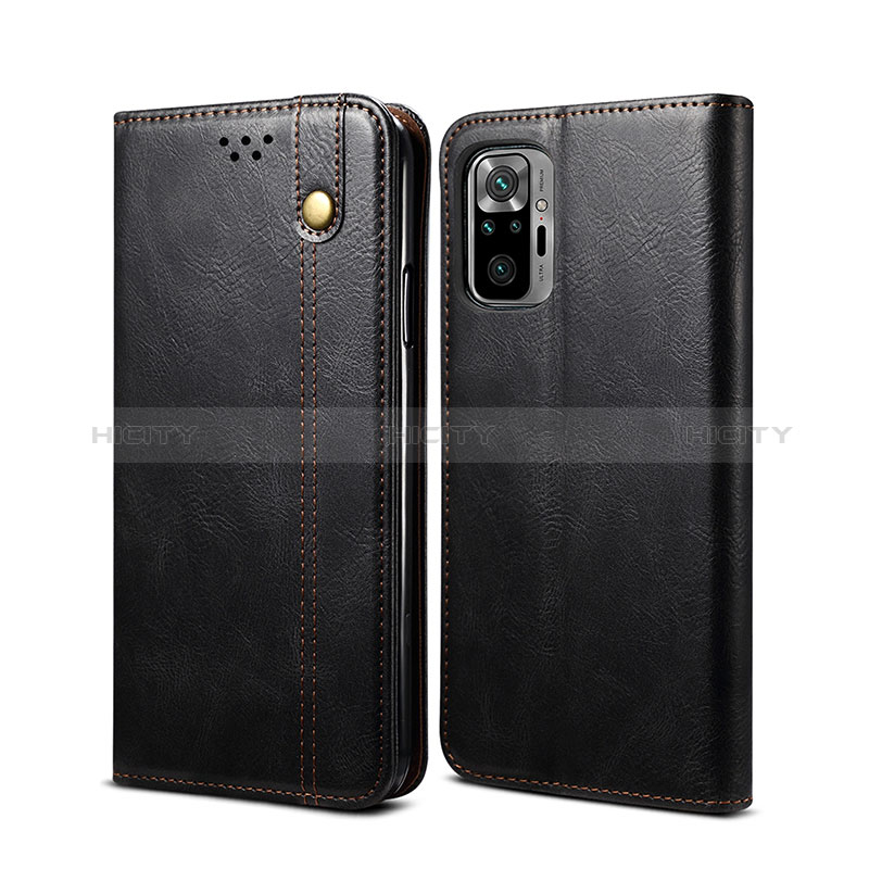 Custodia Portafoglio In Pelle Cover con Supporto B01S per Xiaomi Redmi Note 10 Pro Max Nero