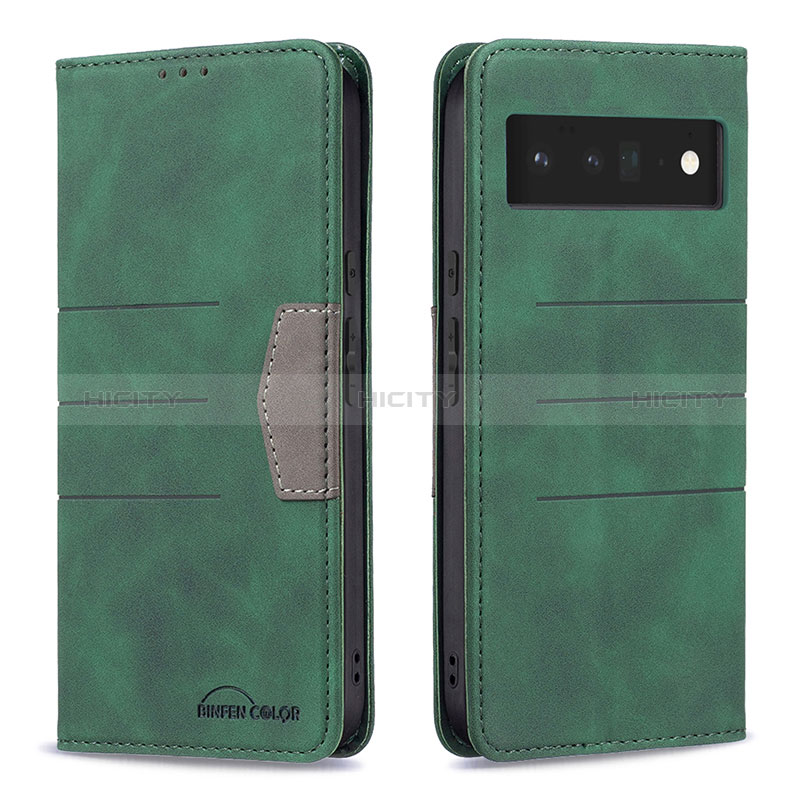 Custodia Portafoglio In Pelle Cover con Supporto B02F per Google Pixel 6 Pro 5G