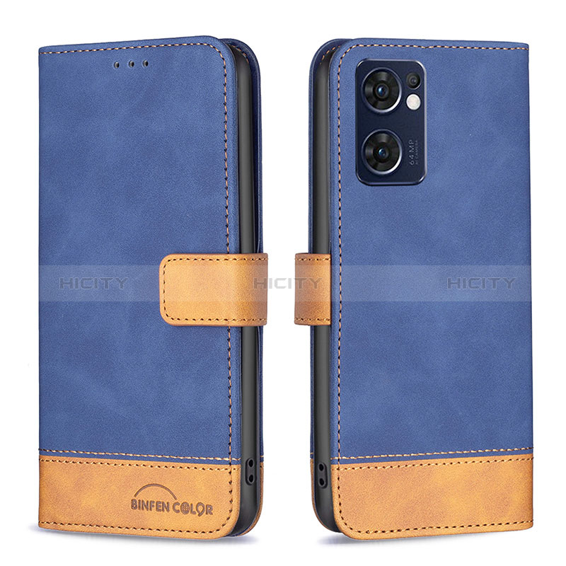 Custodia Portafoglio In Pelle Cover con Supporto B02F per OnePlus Nord CE 2 5G Blu